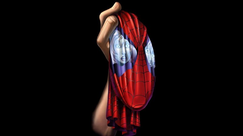 Hand Holding Spider-Man Suit