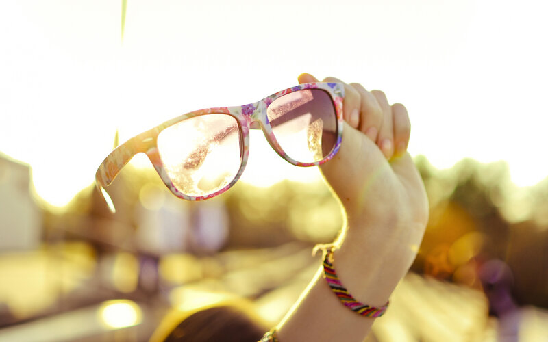 Hand Holding Sunglasses