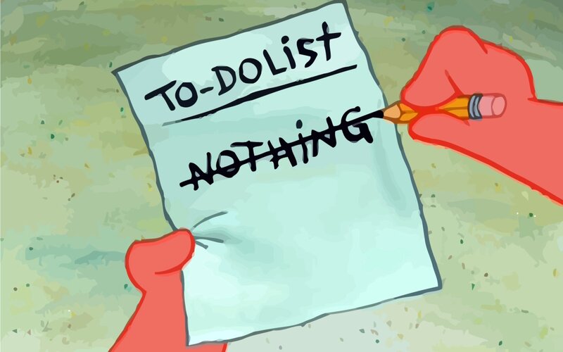 Hand Holding To-do List — Red