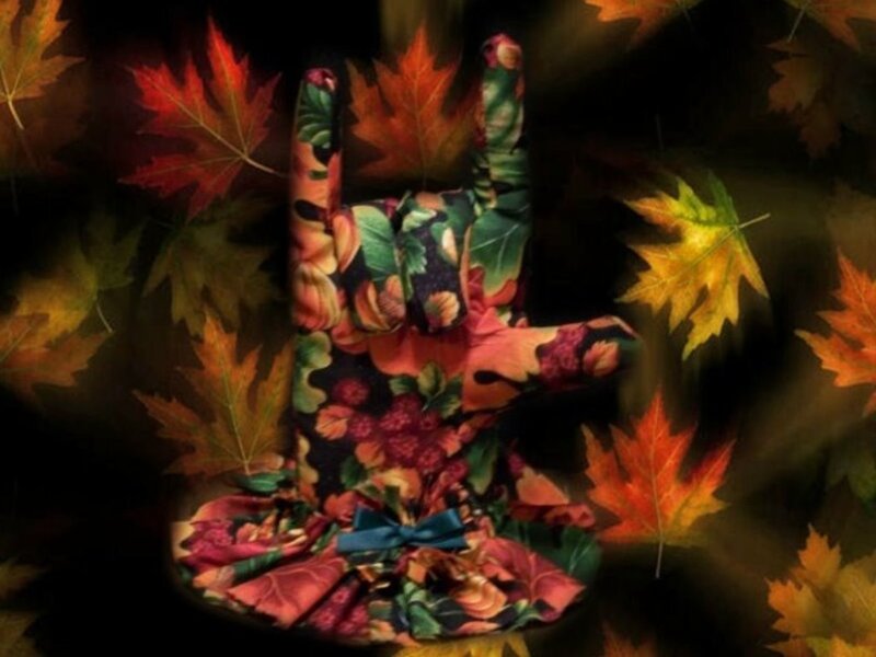 Hand in Floral Glove