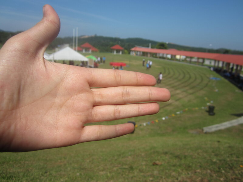 Hand in Foreground