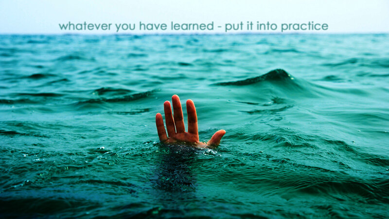 Hand in Ocean Water