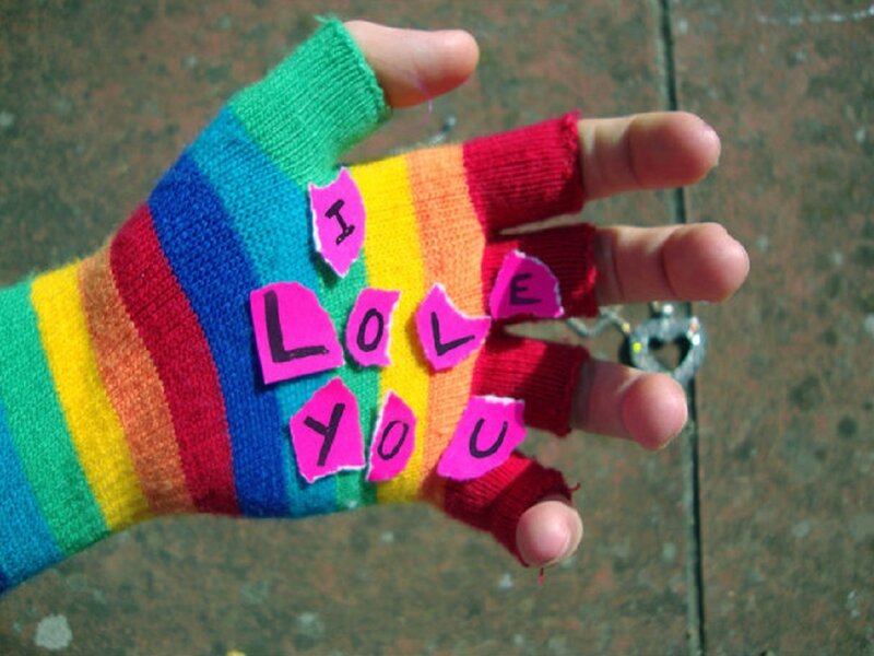 Hand in Rainbow Glove