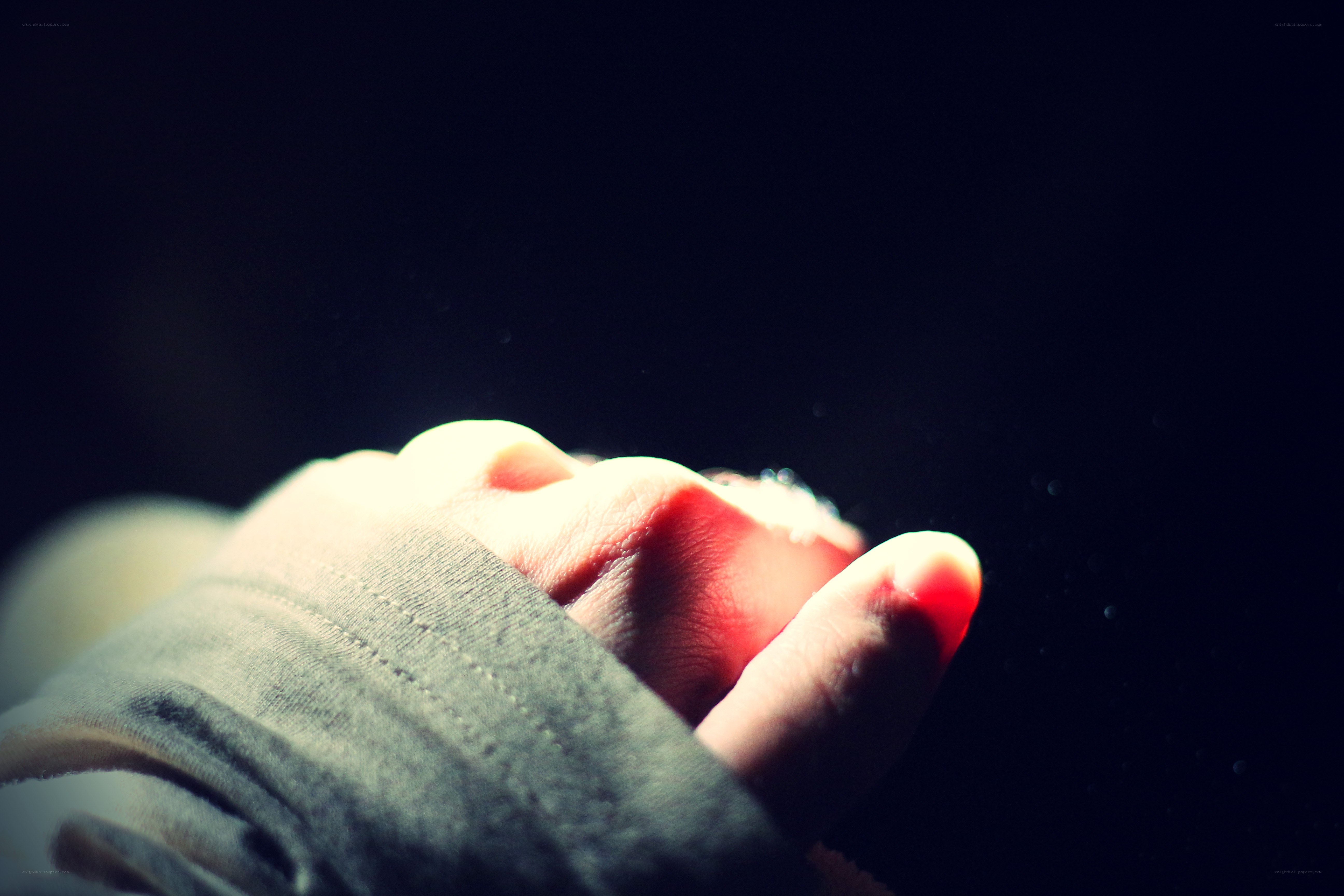 hand in sunlight
