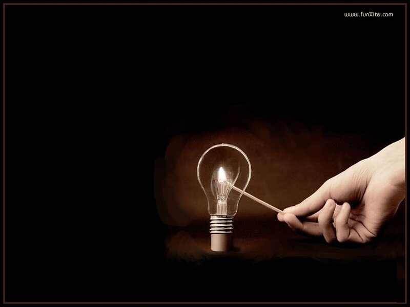 Hand Lighting Light Bulb
