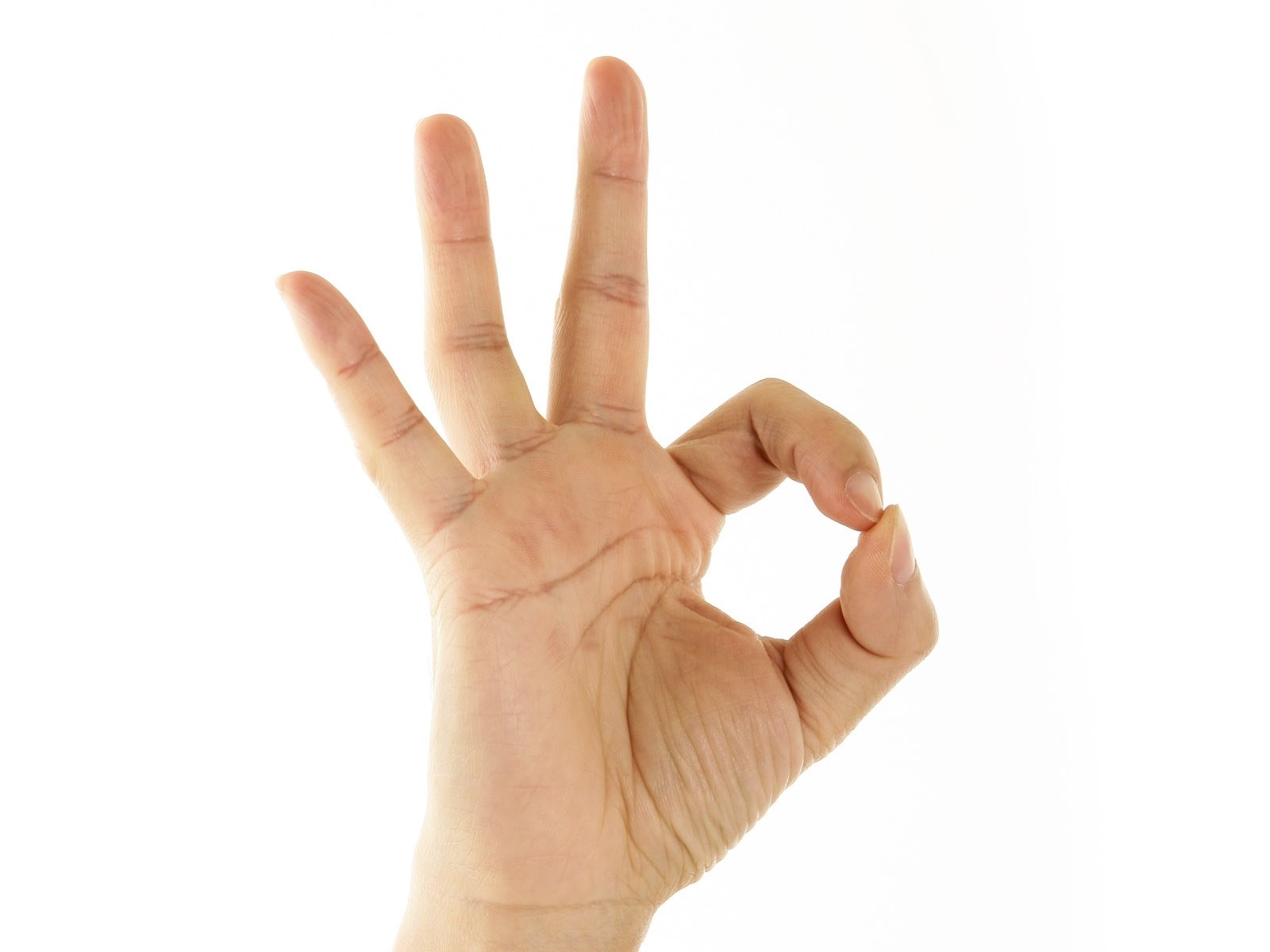 hand making okay gesture