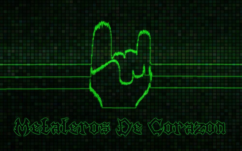 Hand Making Rock Gesture — Green
