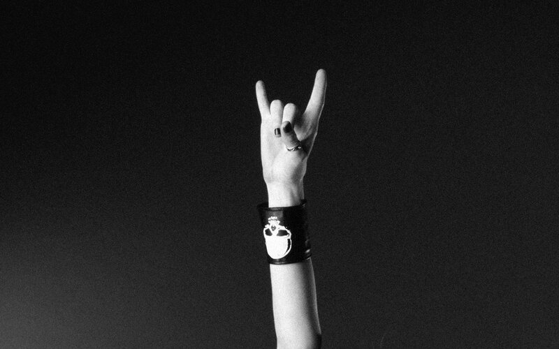 hand making rock-on gesture