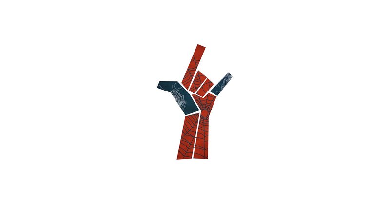 Hand Making Rock-on Gesture — Red