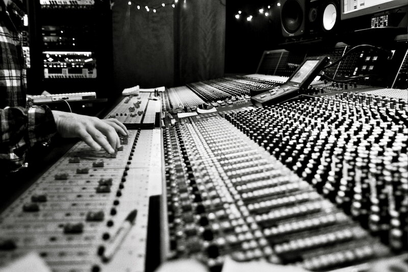 Hand on Mixing Console