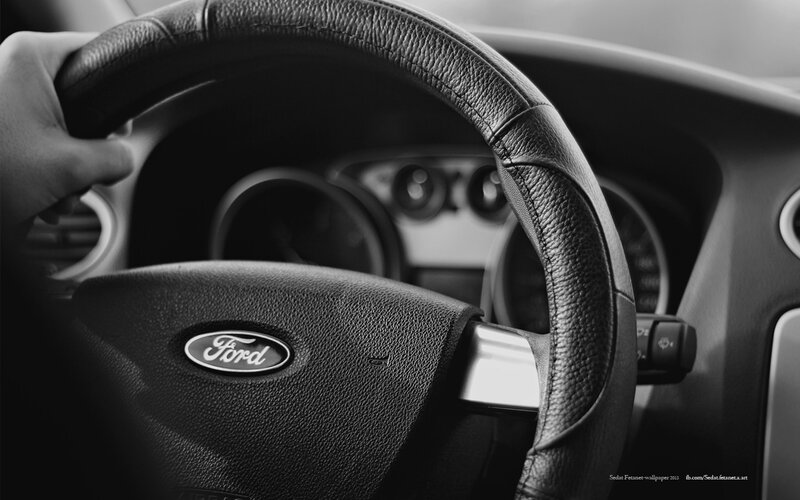 Hand on Steering Wheel — Black