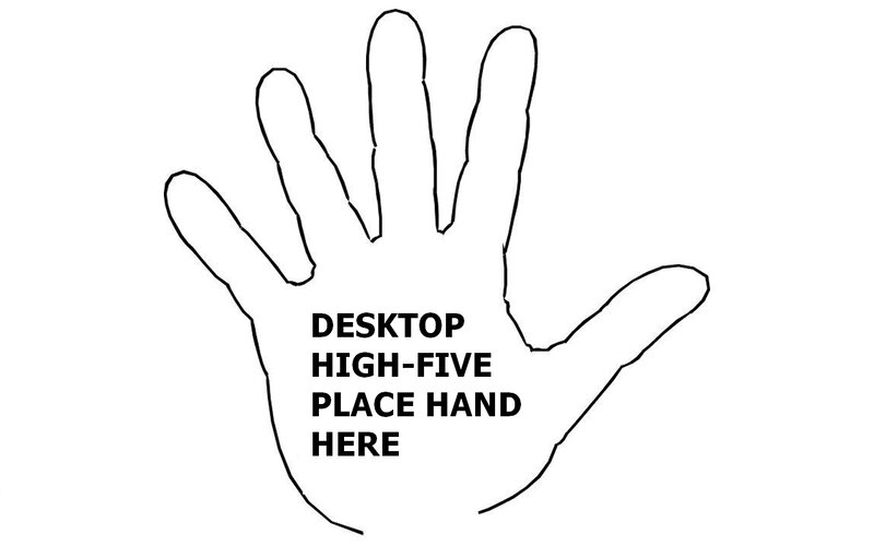Hand Outline Drawing — Black
