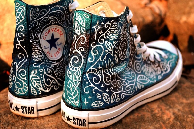 hand-painted converse sneakers