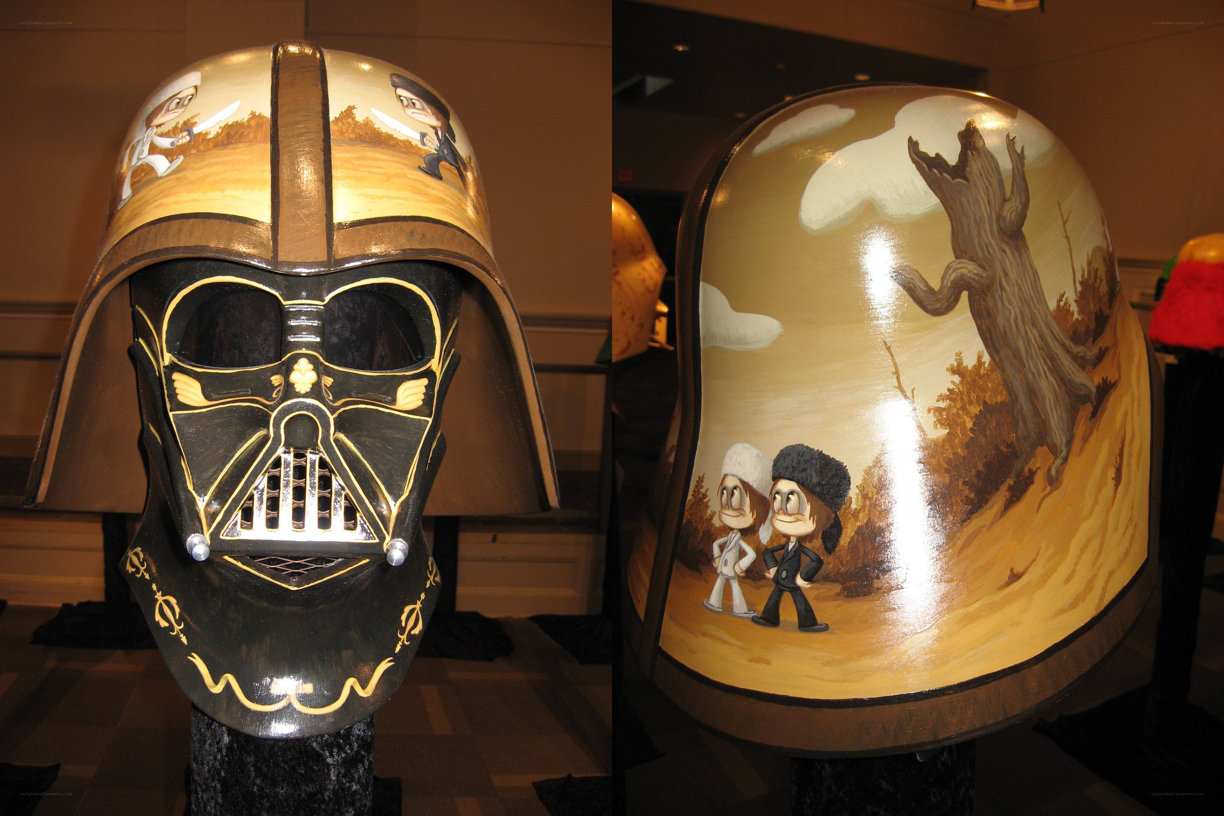 Hand-painted Darth Vader helmet