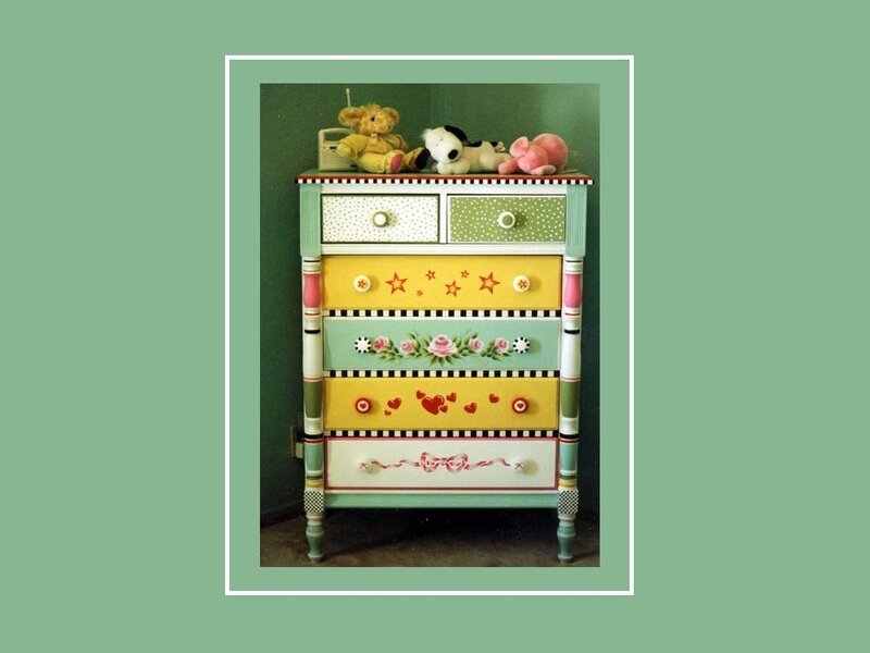 Hand-painted Dresser