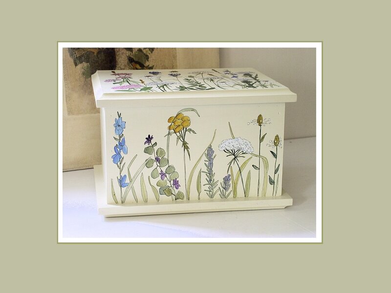 Hand-painted Floral Box