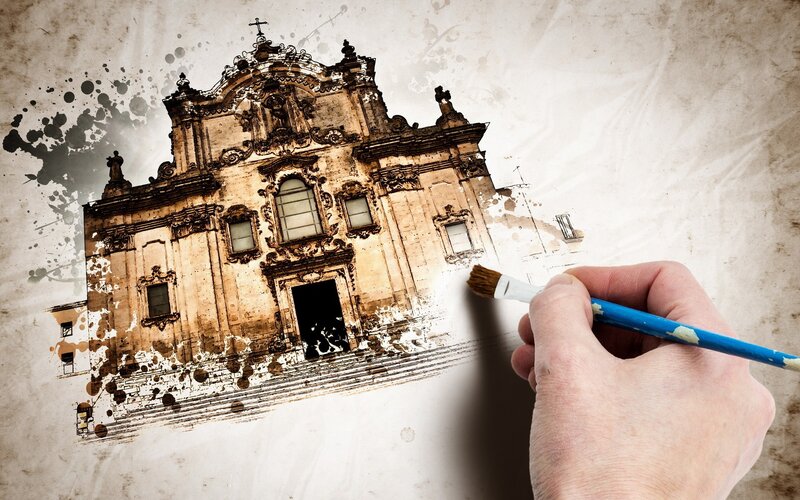 Hand Painting Church