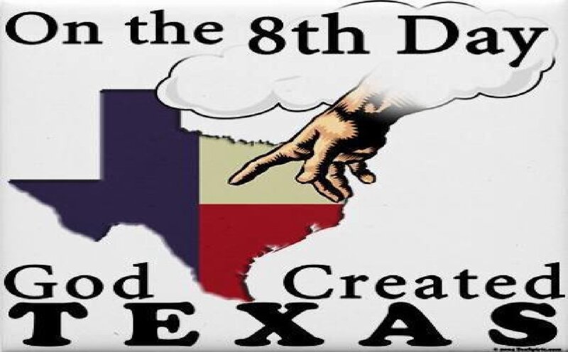 Hand Pointing at Texas