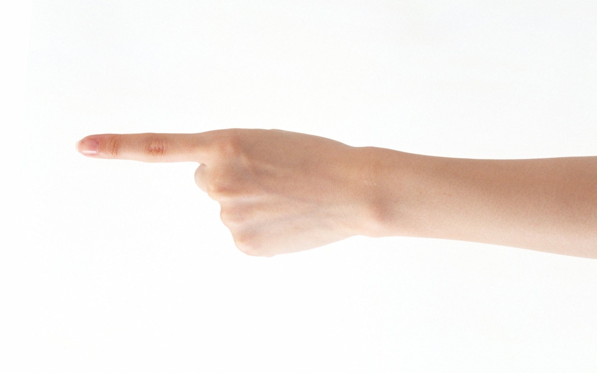 hand pointing to the left