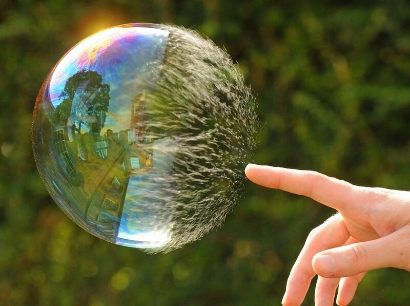 Hand Popping Bubble — Green