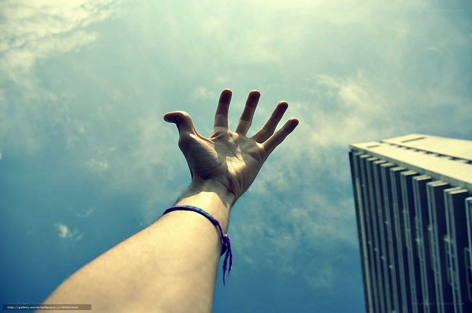 hand reaching for the sky
