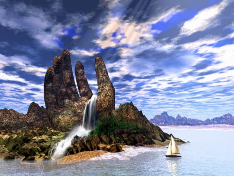 Hand-shaped Rock Formation