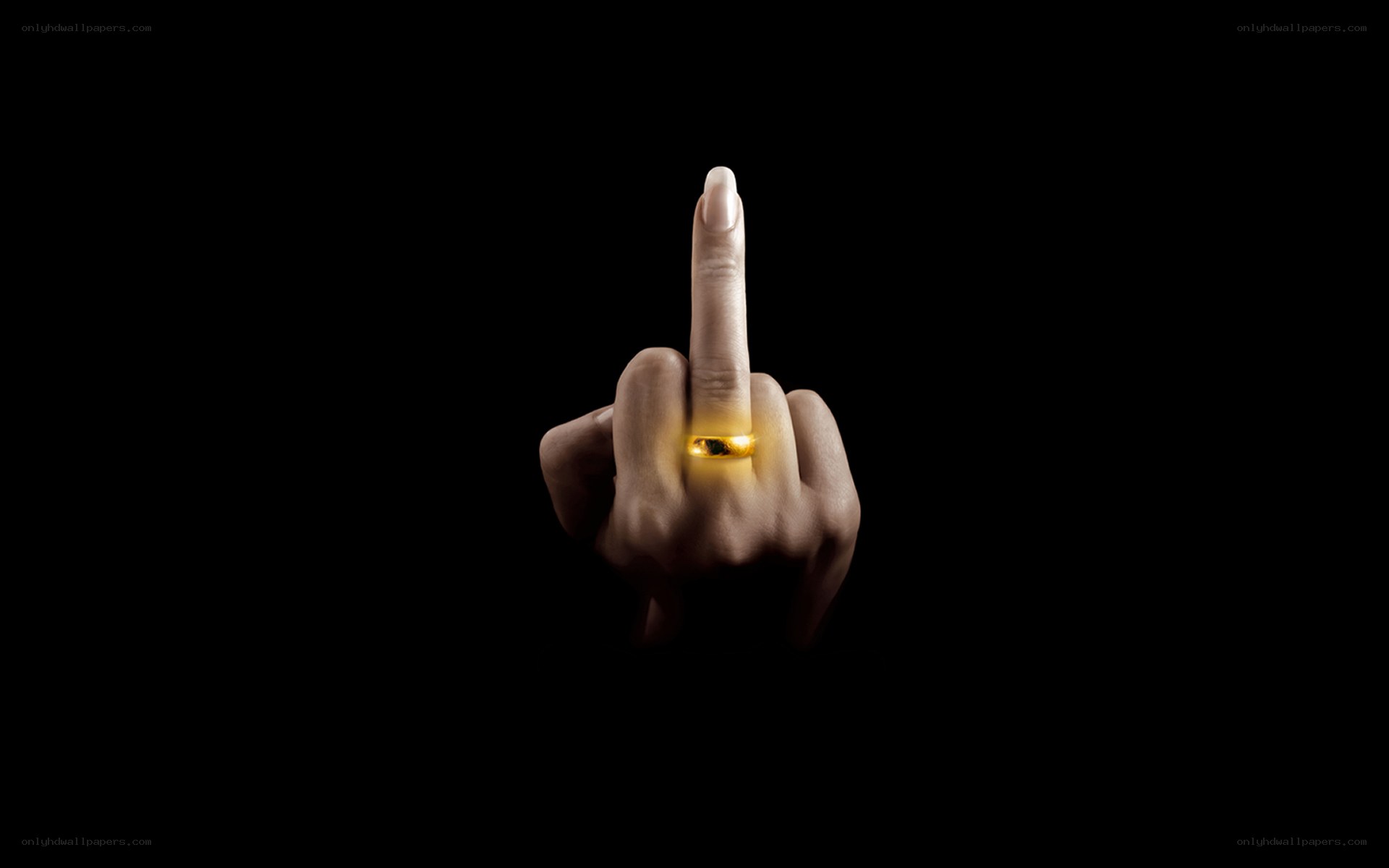 hand showing middle finger