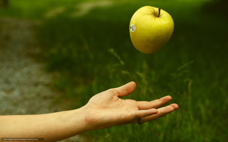Hand Tossing Apple