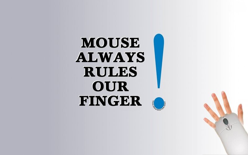 Hand Using Computer Mouse — Gray