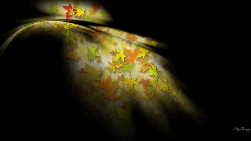 Hand with Autumn Leaves