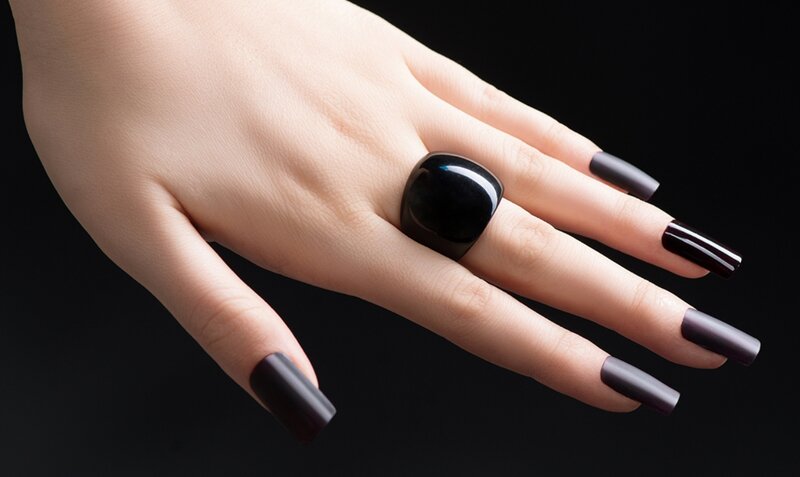 Hand with Black Nails