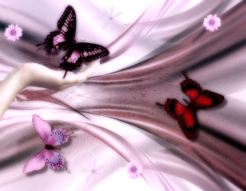 Hand with Butterflies