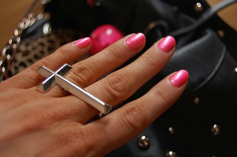 Hand with Cross Ring