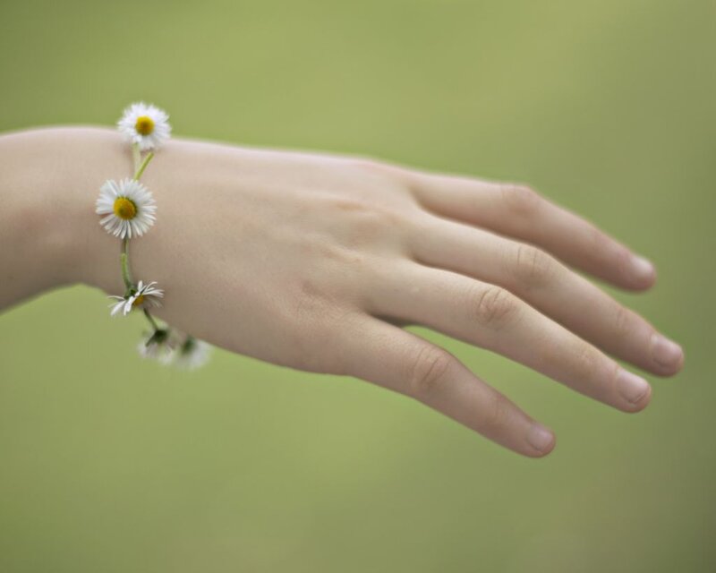 Hand with Daisy Bracelet