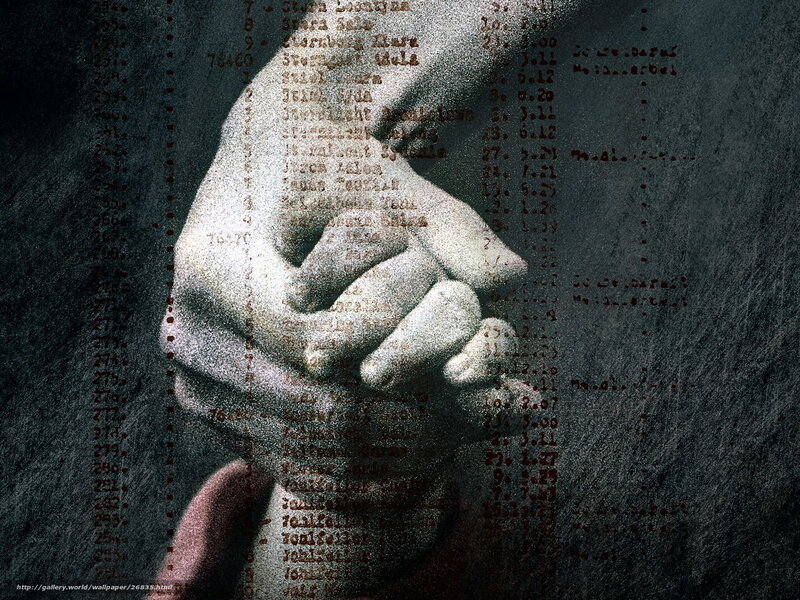 Hand with data overlay