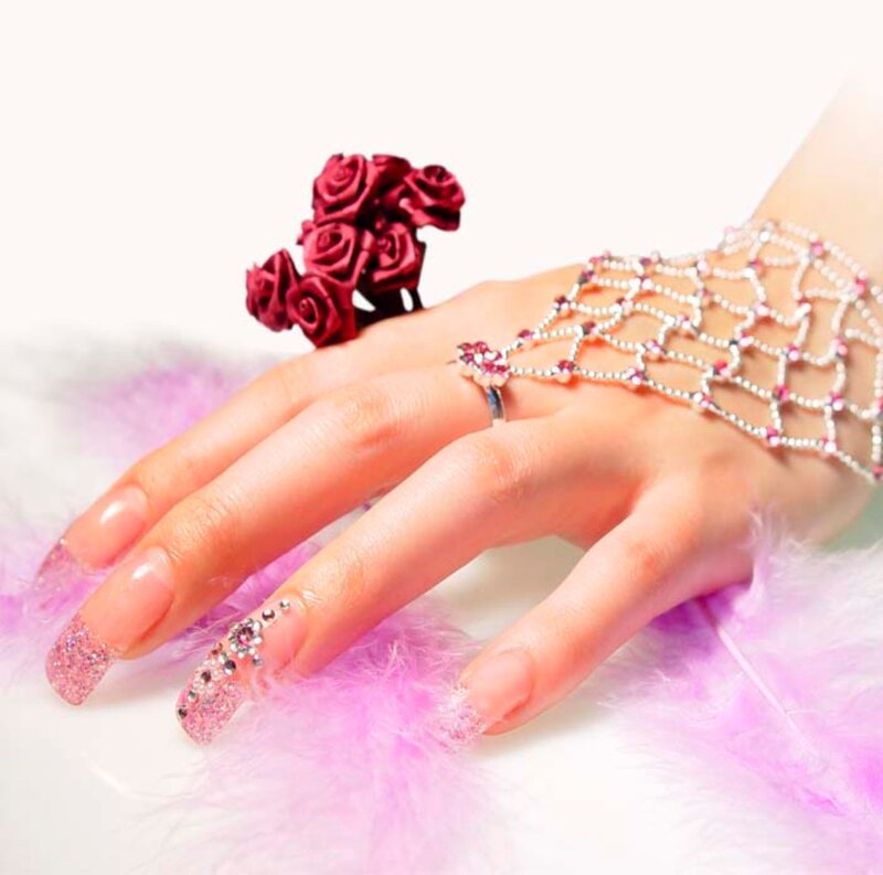 Hand with Decorative Nails