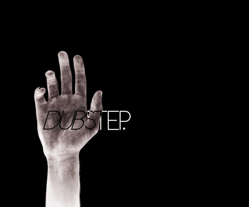 hand with dubstep text