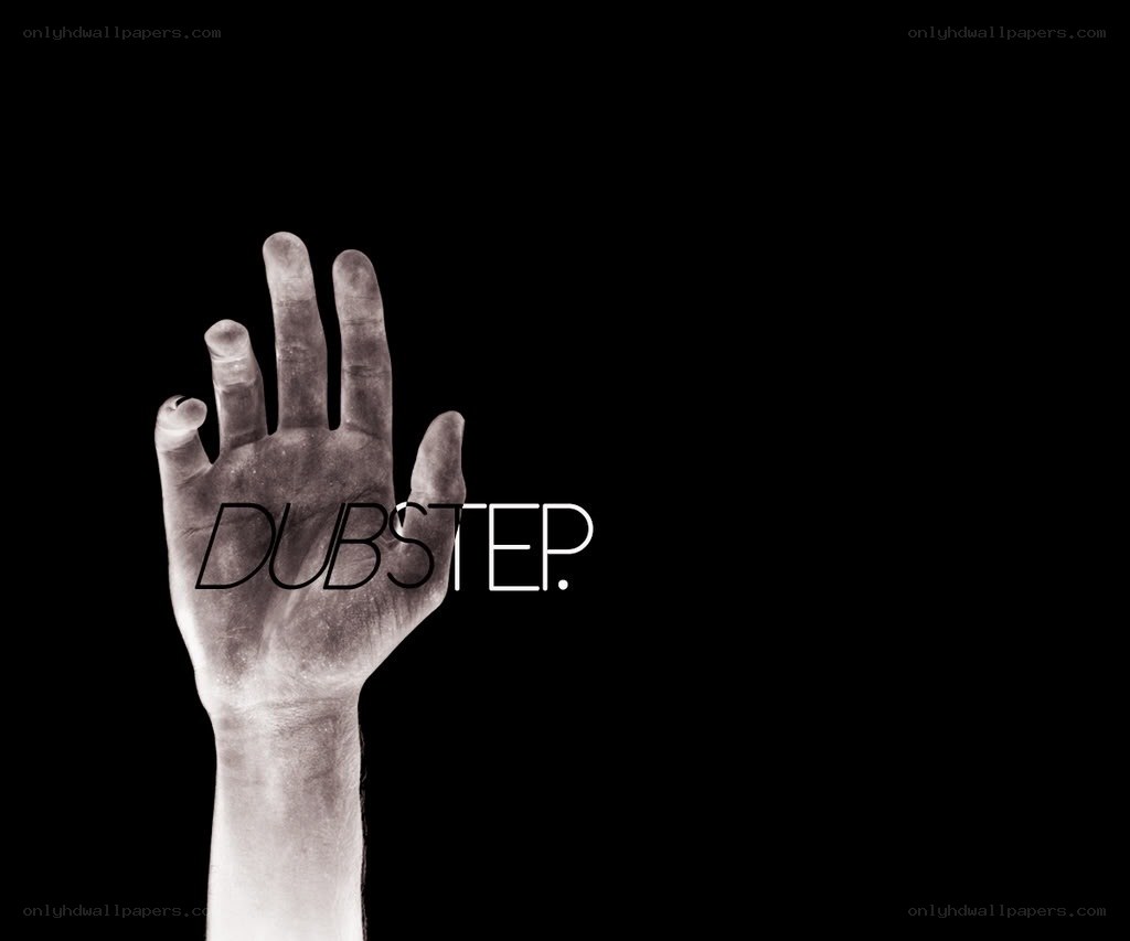 hand with dubstep text