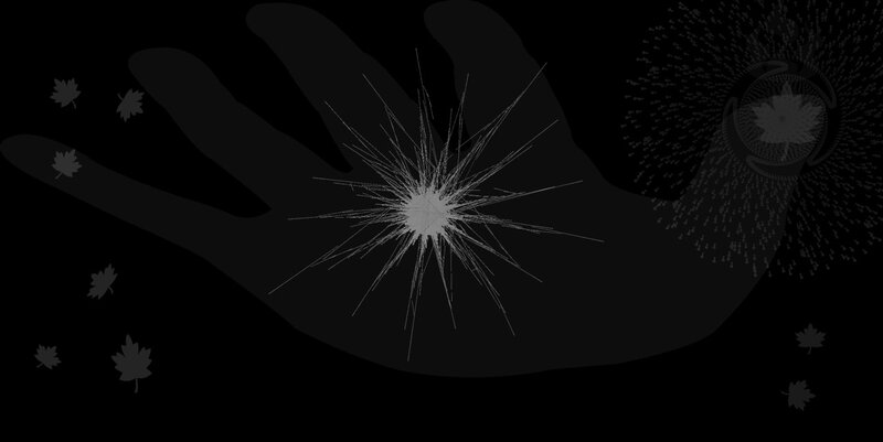 Hand with energy burst