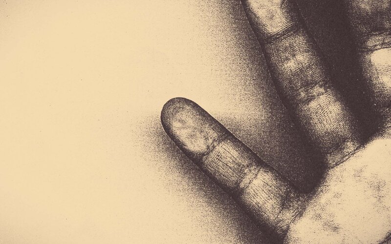 hand with fingerprint texture