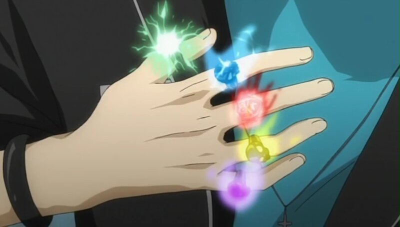 Hand with Glowing Rings