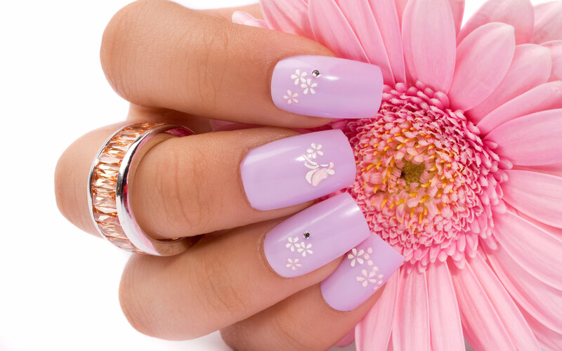 Hand with Manicured Nails — Pink