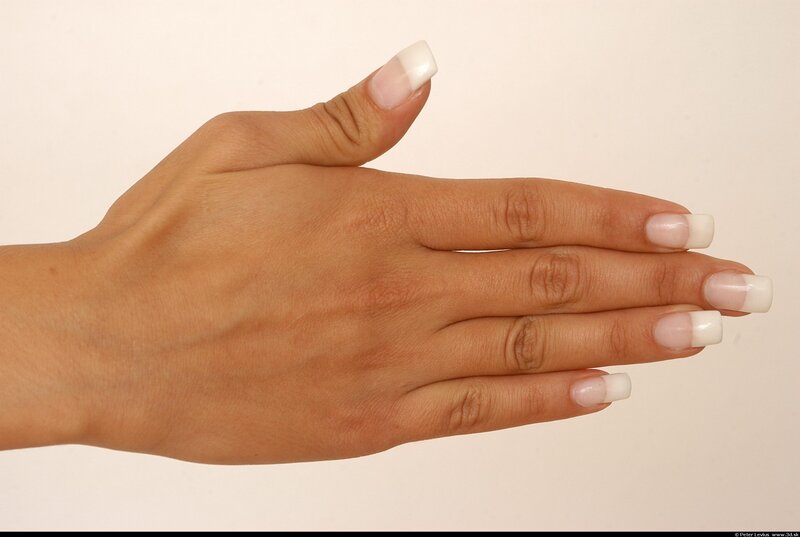 hand with manicured nails