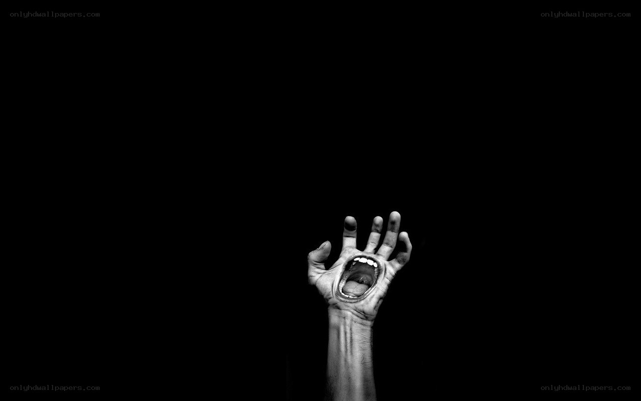 hand with mouth in palm
