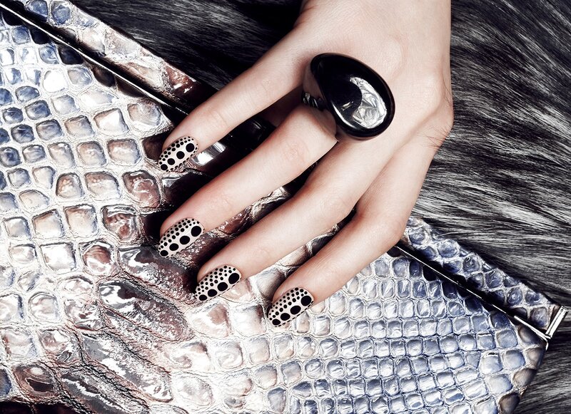 Hand with Nail Art — Black