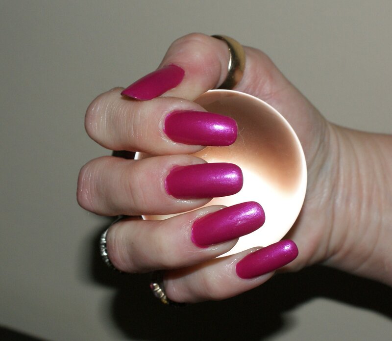 hand with pink nails