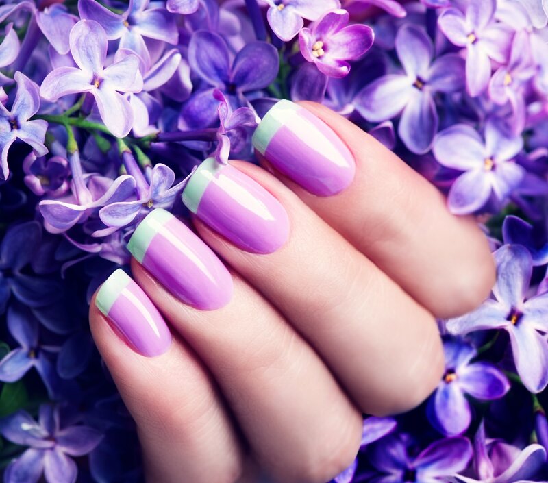 Hand with Purple Nails — Calm