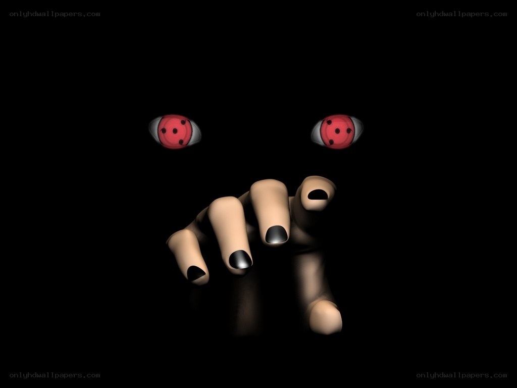 hand with red eyes
