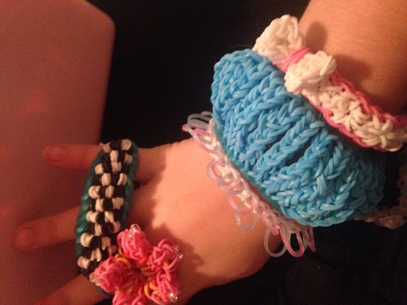 Hand with Rubber Band Bracelets