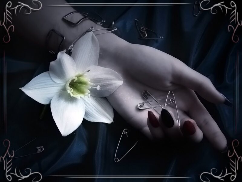 Hand with Safety Pins